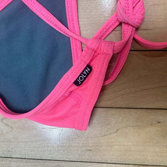 JOLYN Vent Bikini Top Adjustable Straps Neon Hot Pink Size Medium - Picture 5 of 6